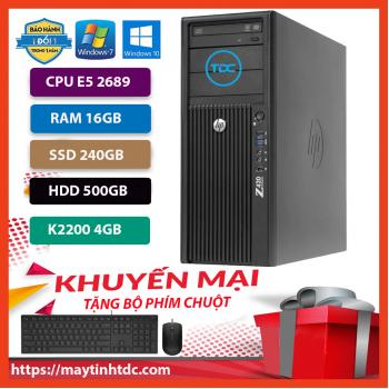 Máy Trạm HP Workstation Z420 CPU E5 2689 | Ram 16GB | SSD 240GB | HDD 500GB | Quadro K2200