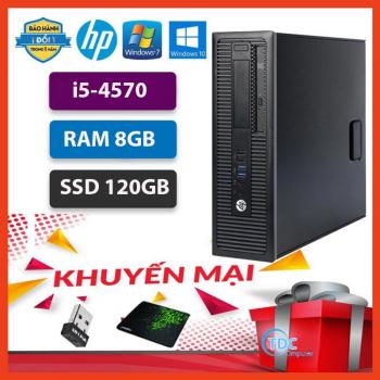 Case máy tính để bàn HP 600G1 CPU core i5 4570 Ram 8GB SSD 120GB. Tặng USB thu Wifi+Bàn di chuột, Bảo hành 12 tháng