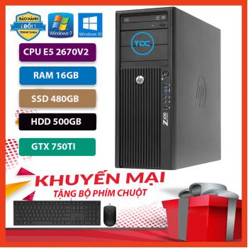 Máy Trạm HP Workstation Z420 CPU E5 2670 V2 | Ram 16GB | SSD 480GB | HDD 500GB | GTX 750TI