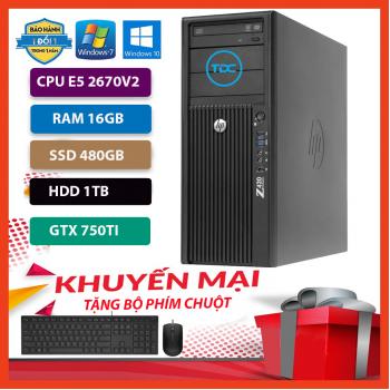 Máy Trạm HP Workstation Z420 CPU E5 2670 V2 | Ram 16GB | SSD 480GB | HDD 1TB | GTX 750TI