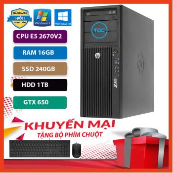 Máy Trạm HP Workstation Z420 CPU E5 2670 V2 | Ram 16GB | SSD 240GB | HDD 1TB | GTX 650TI